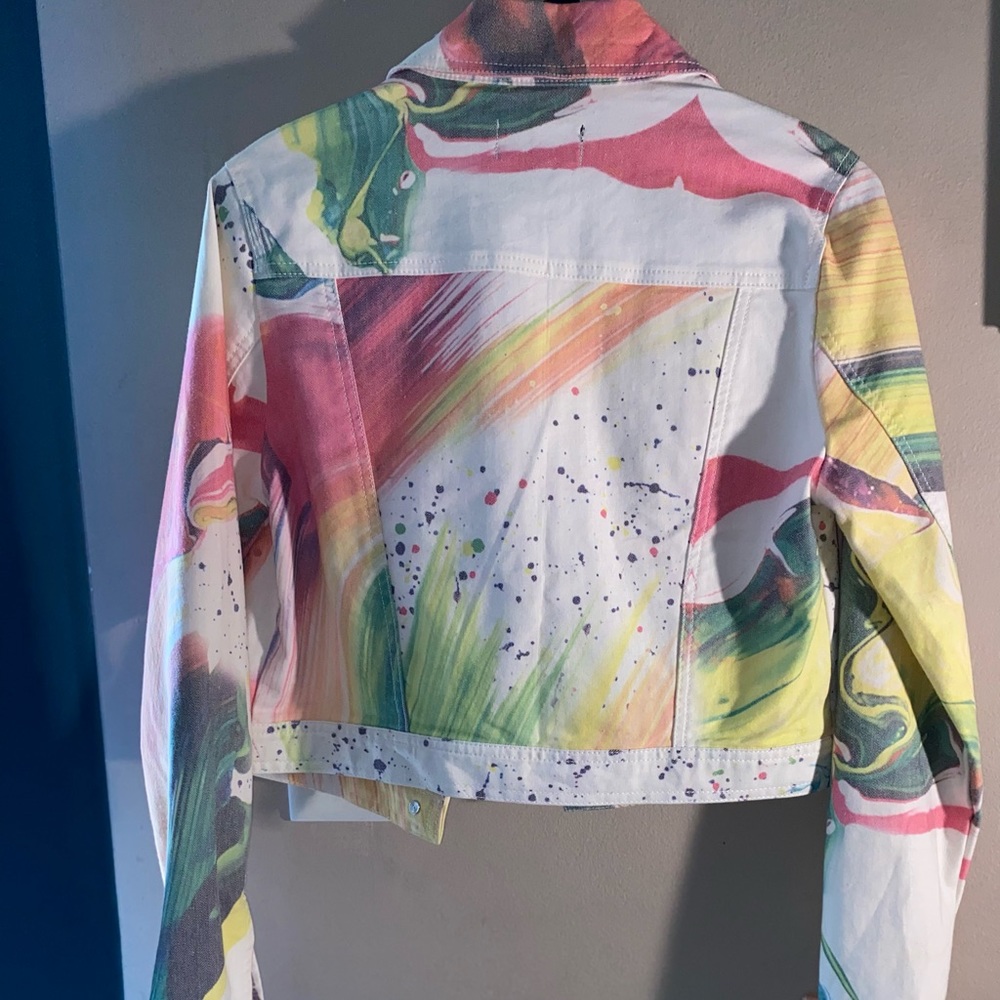 Splatter Cropped Jacket - Picture 2 of 2